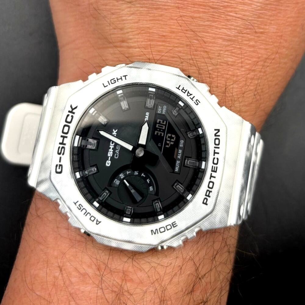 Casio G-Shock GAE2100GC-7A Men’s Carbon Core Camo White Green Khaki Watch NIBWT - Picture 17 of 17